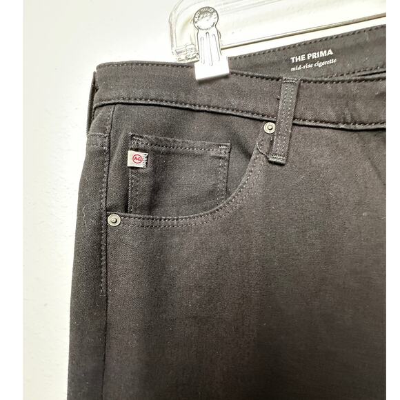AG Adriano Goldschmied The Prima Crop Black Jeans Women’s 31 Cigarette - Picture 3 of 12